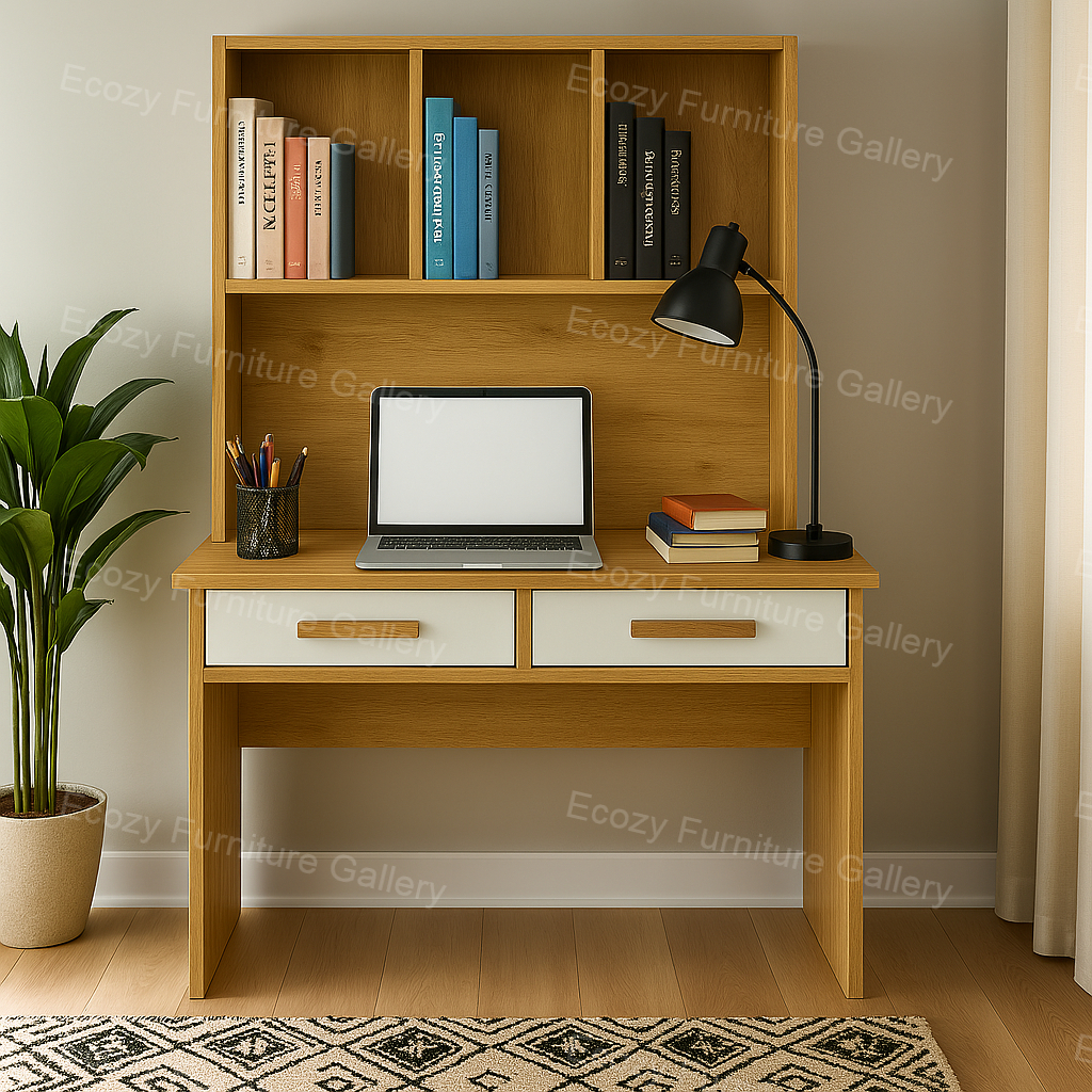 Study Table with Drawers and Top Rack | Shopee Singapore