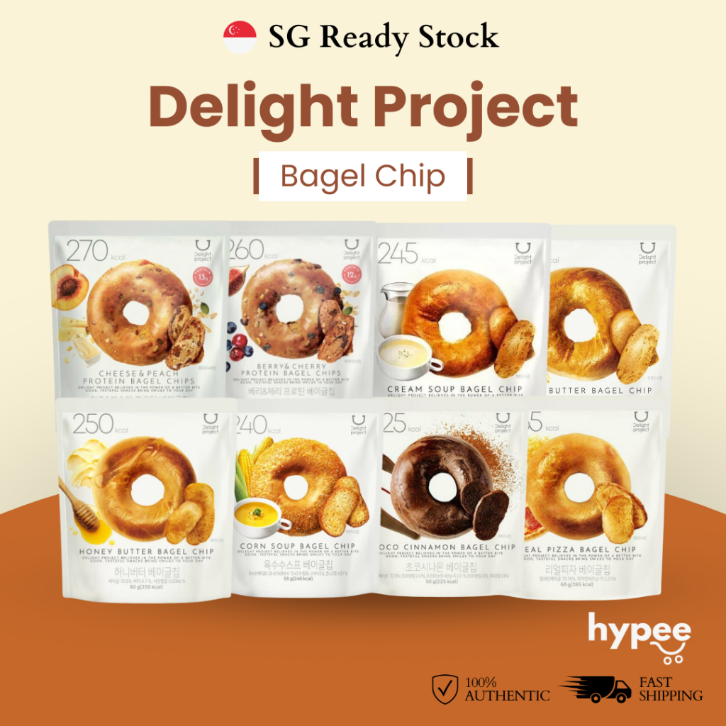 [SG Stock] DELIGHT PROJECT Bagel Chips Honey Butter, Garlic Butter ...