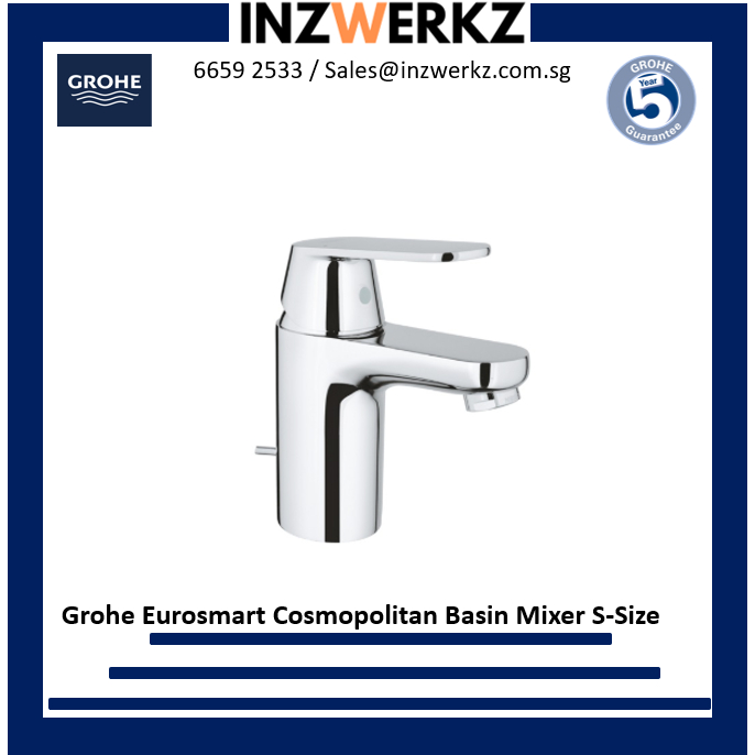Grohe Eurosmart Cosmopolitan Basin Mixer S-size 3282500E | Shopee Singapore