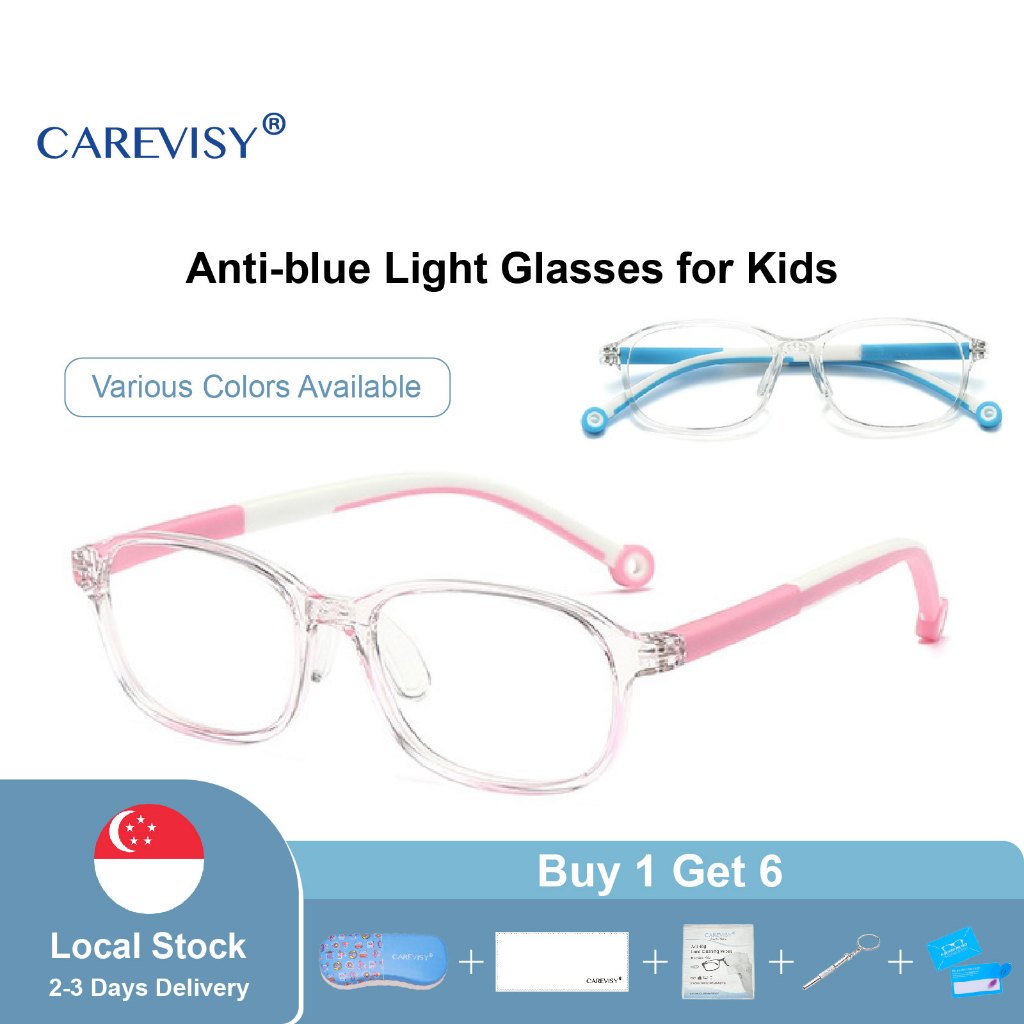 CAREVISY TR90 Anti Blue Light Glasses Kids Computer Glasses Spectacles ...