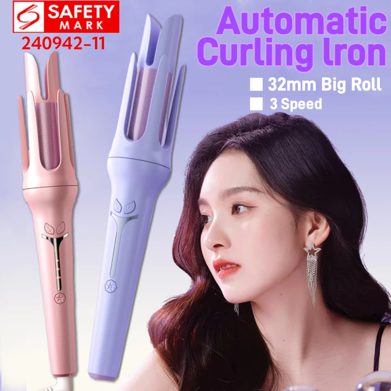 SG🔥- SPOETRY 32mm Big Roll Curler Automatic Curling Iron Negative Ionic ...