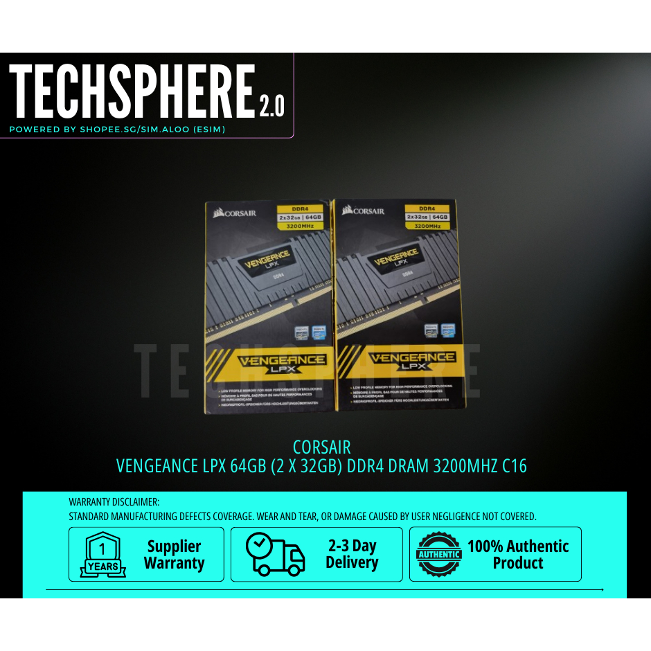LOWEST PRICE) CORSAIR VENGEANCE LPX 16GB (2 x 8GB) DDR4 3200MHz