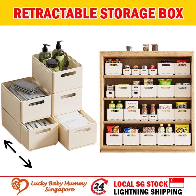 Extendable Storage Box / Retractable Wardrobe Organiser Box / Kitchen ...