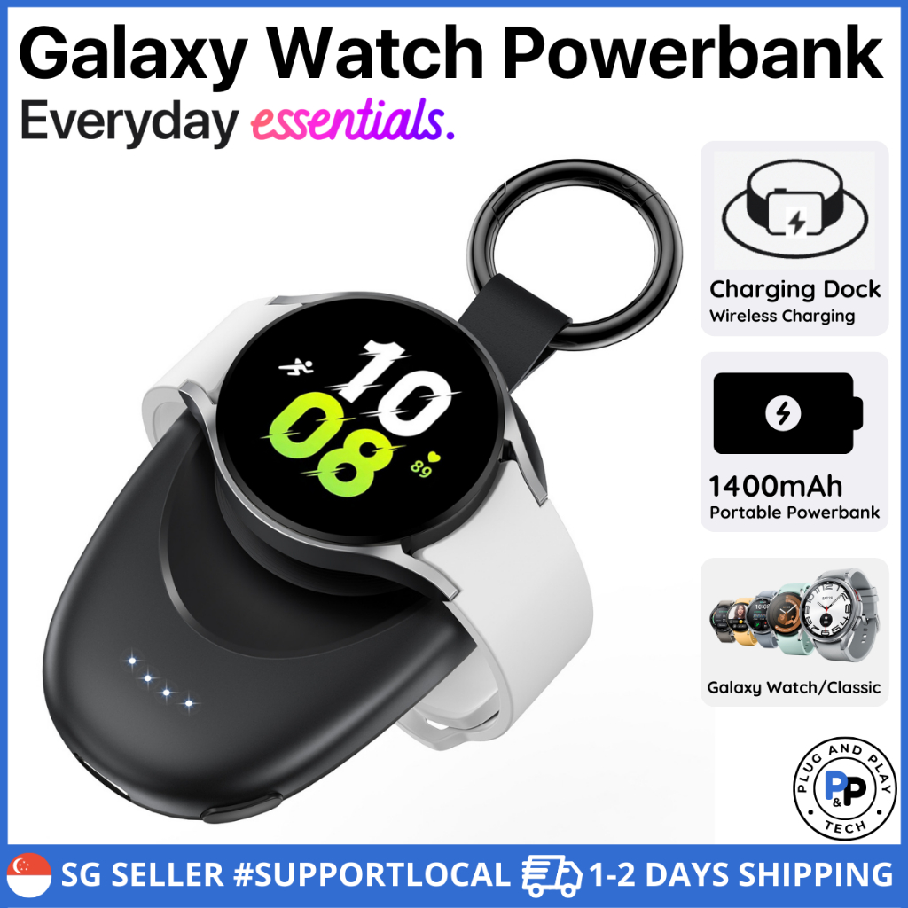 Samsung Galaxy Watch Powerbank Portable Charger Compatible With Galaxy Watch Ultra 7 6 5 Classic Pro Shopee Singapore