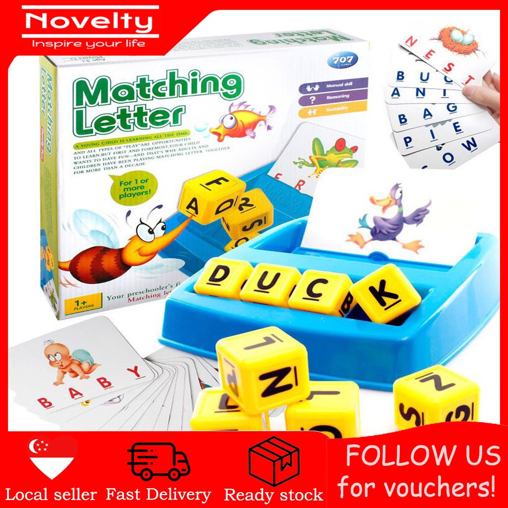 Matching Letter game set, Words Puzzle challenge, Early Learning and ...