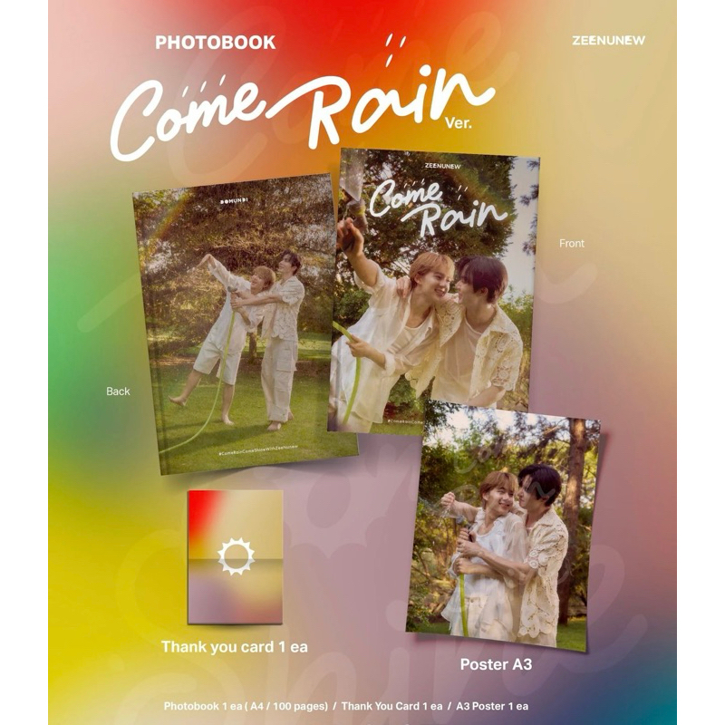 PREORDER】 ZEENUNEW 3RD PHOTOBOOK BOXSET COME RAIN COME