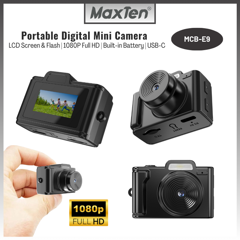 MaxTen MCB-E9 Portable Digital Mini Compact IP Camera with Built in ...