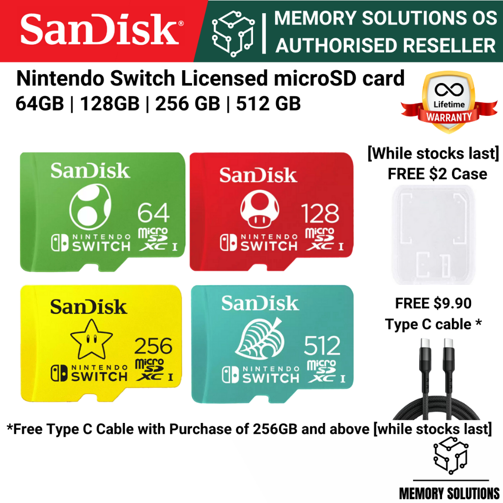 SanDisk Nintendo® Licensed microSD Card for Nintendo Switch 100MB/s ...