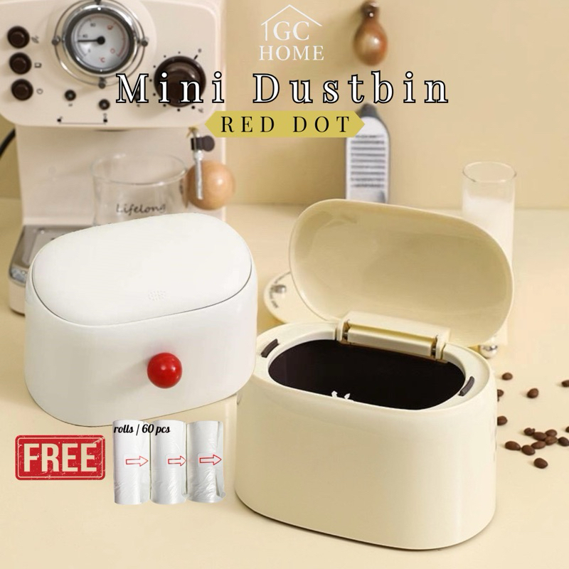 [New]Luxury Design Red Dot Press Type Mini Dustbin Trash Bin Desktop ...