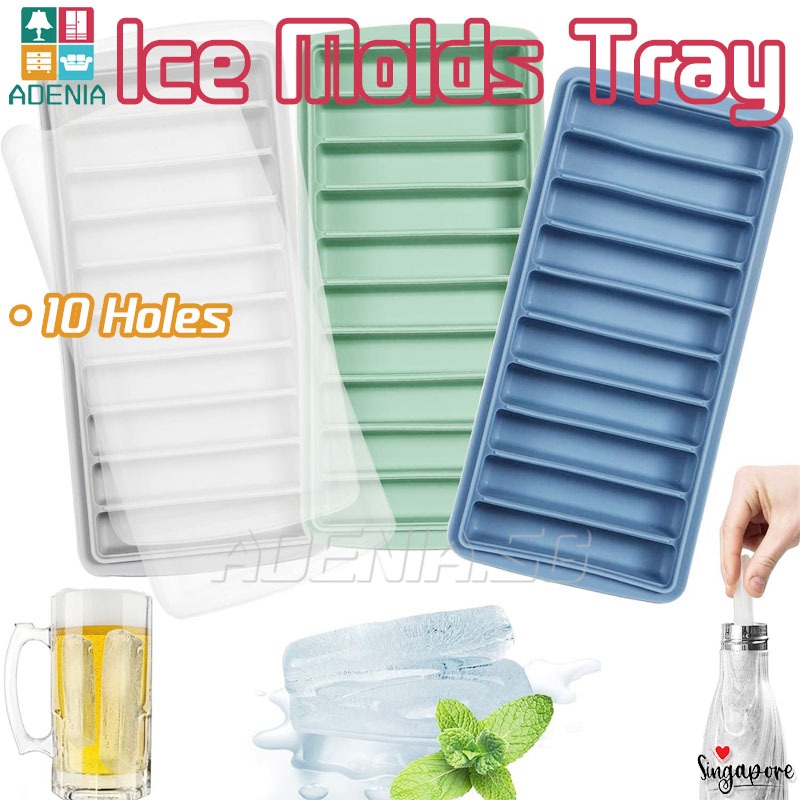 【SG】10 Grids Ice Cube Tray Silicone Ice Maker Freezer Frozen Ice ...