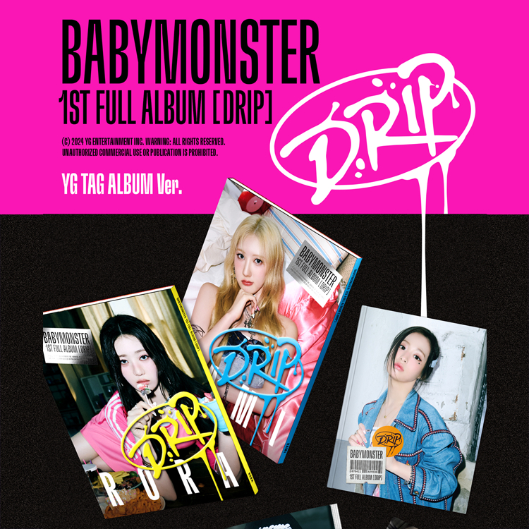 YG Tag Album Ver.] BABYMONSTER - 1st Full Album [ DRIP ] | Shopee
