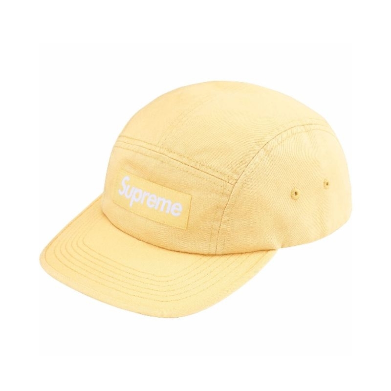 SS25 Supreme Washed Chino Twill Camp Cap Sage / Indigo / Light