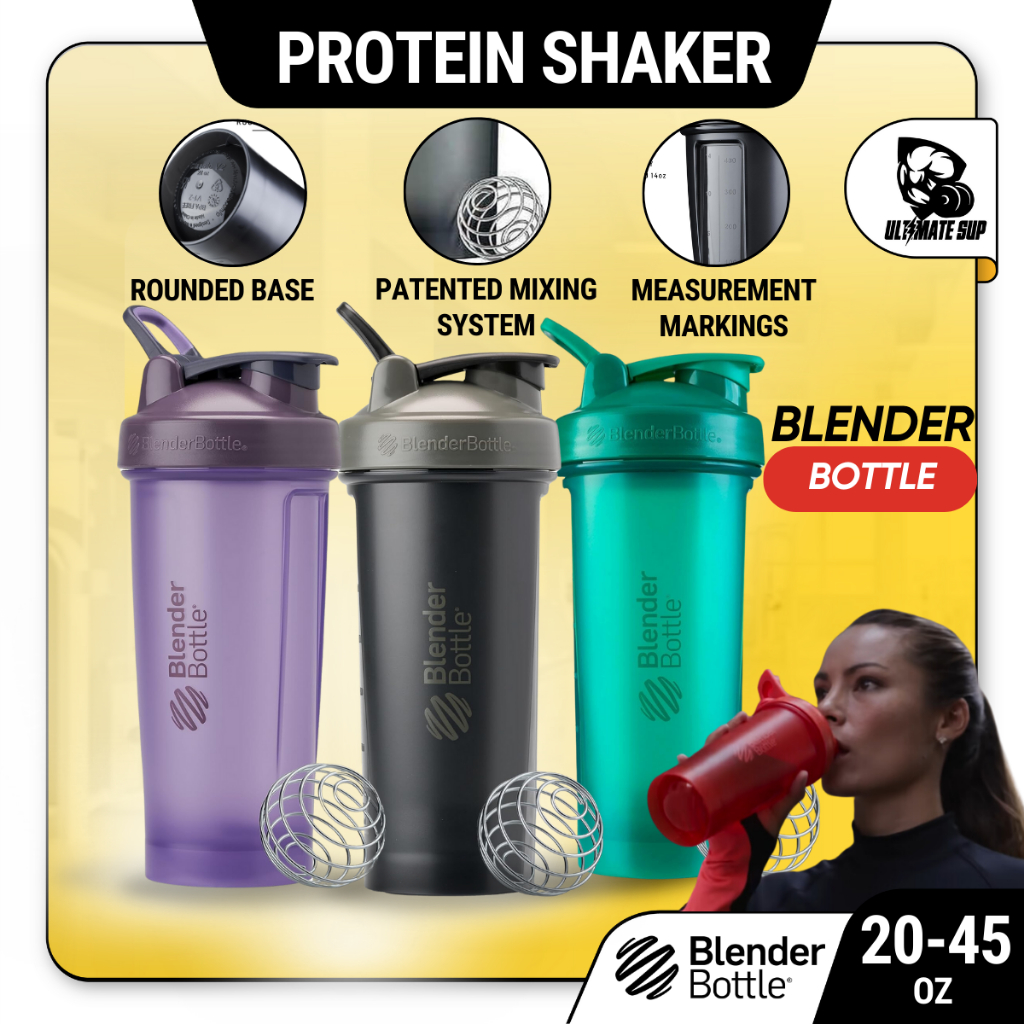 Blender Bottle, Protein Shaker, Classic with loop=