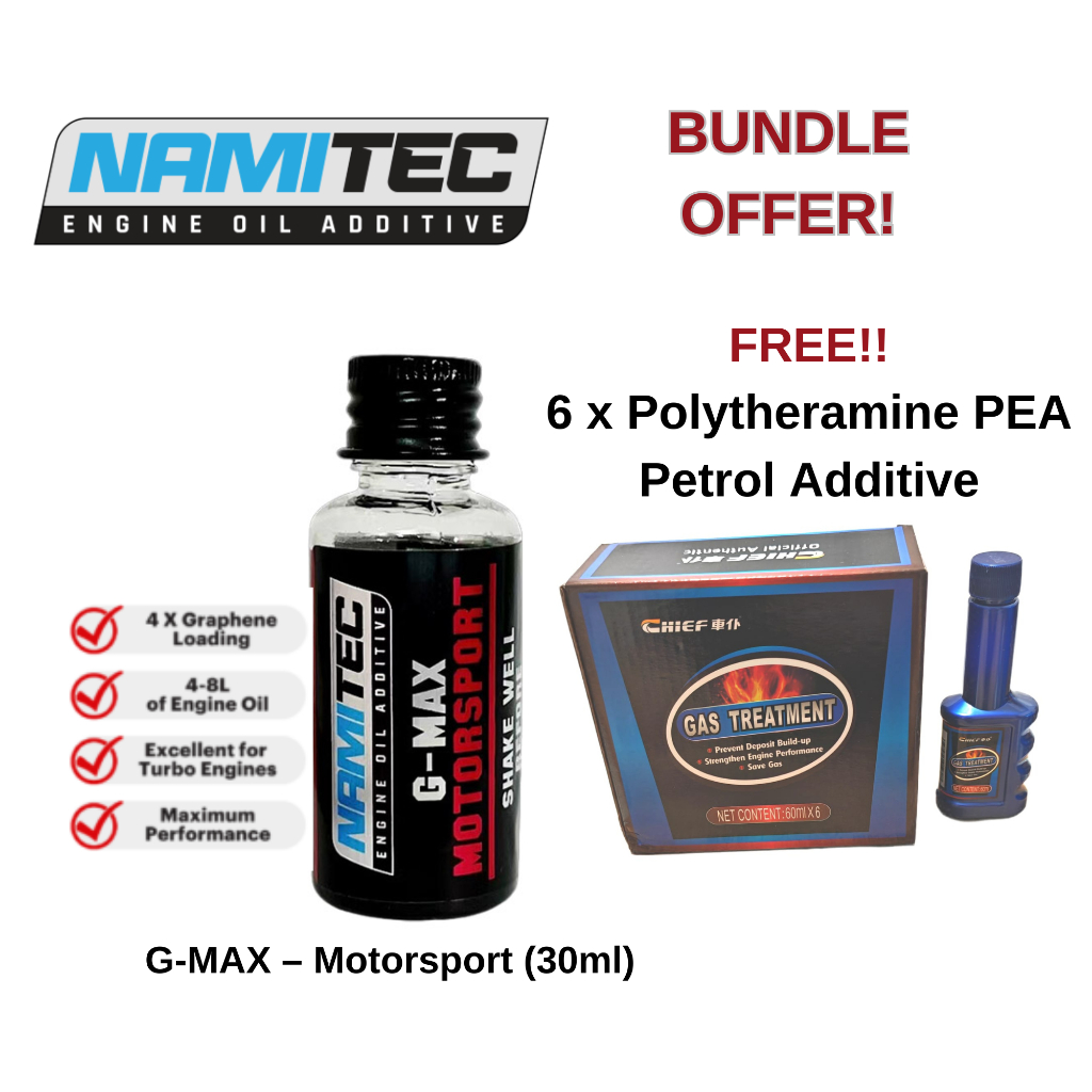 [FREE!] 6 x Fuel Additive with Namitec G-Max Motorsport | Shopee Singapore