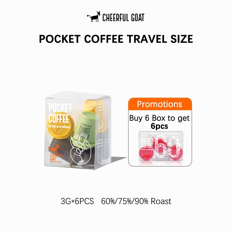 CHEERFUL GOAT Coffee Powder Pocket Coffee Instant Coffee Powder Travel ...