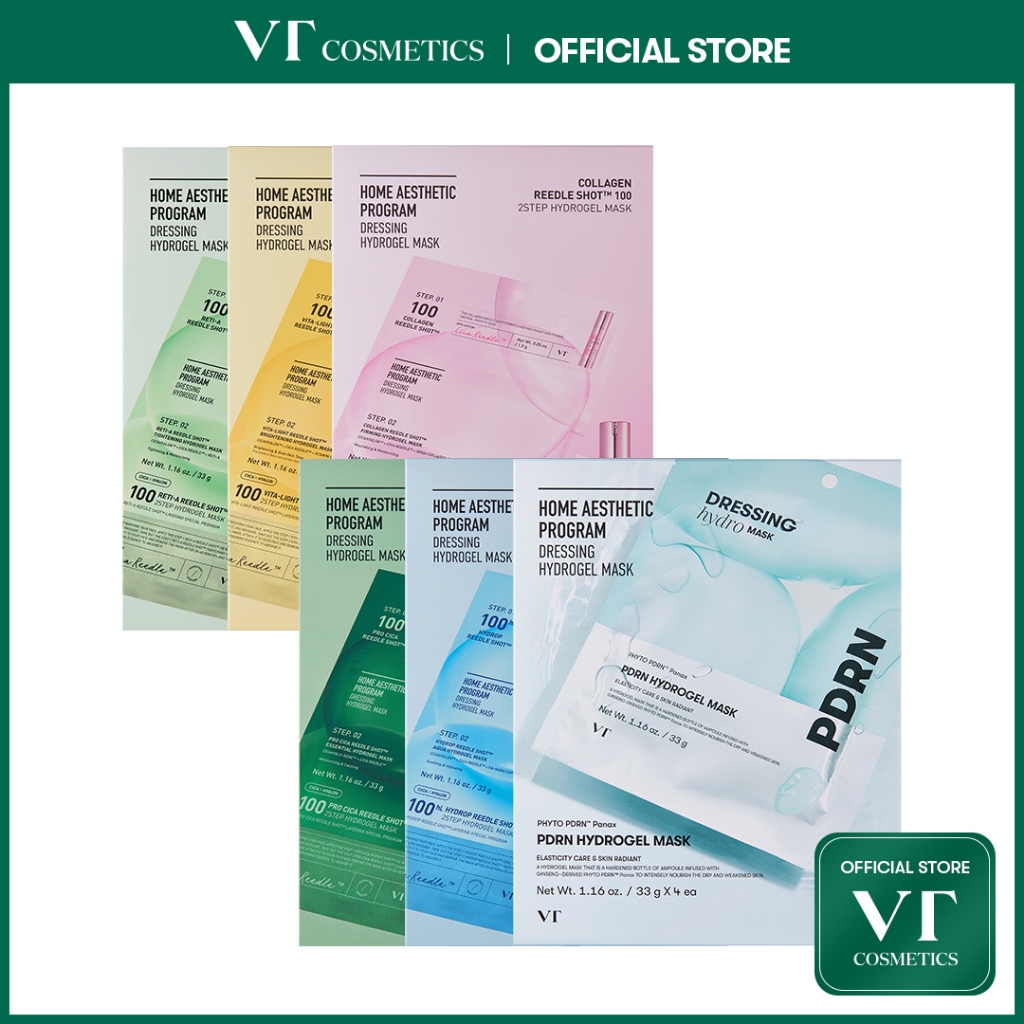 [VT] Reedle Shot 2Step Hydrogel Mask 4pcs Set Quick Soothing, Gel mask ...