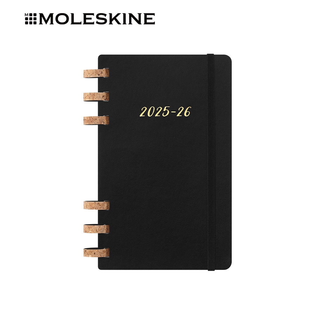 Moleskine Weekly & Monthly Planner, Agenda Hebdomadaire et Mensuelle Spirale 12 Mois 2025, Couverture Rigide et Fermeture Élastique, Couleur Crush Almond, Format Large 15x21 cm
