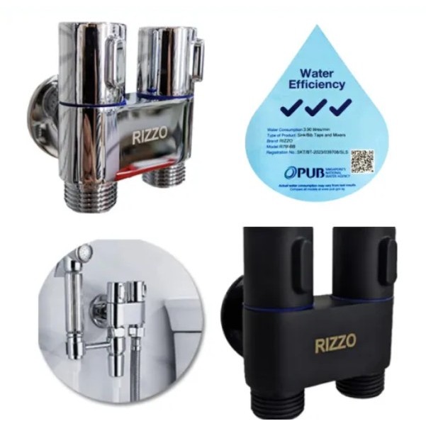 Rizzo Modern Luxurious Design 2 Way Angle Valve Water Divider For Bidet ...