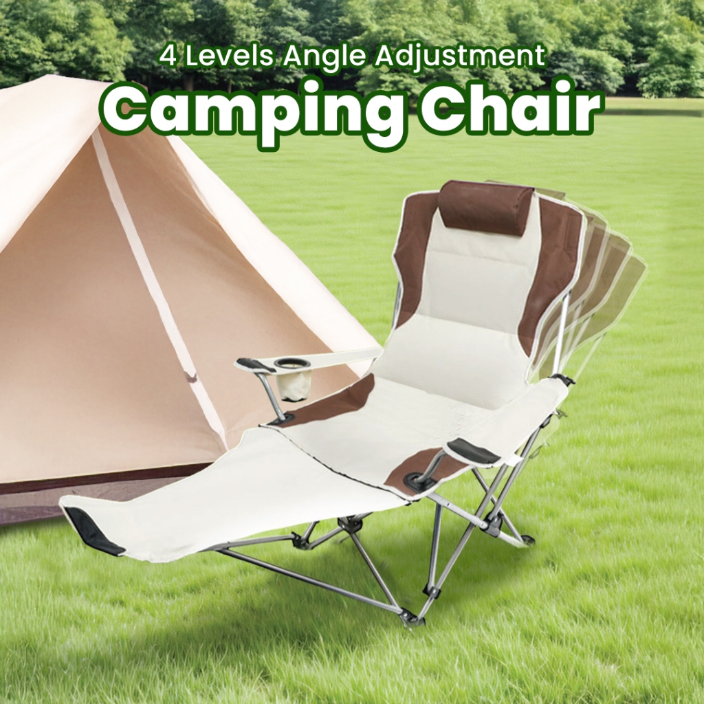 [SG] Ultralight 4 level Adjustable Portable Foldable Chair Arm Chair ...