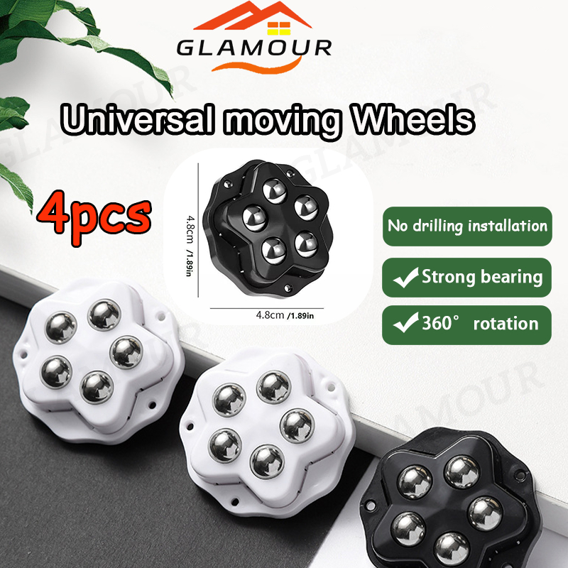 [SG] 4Pcs/set 5 Beads Caster Wheel Roller Mute Ball Universal Wheels ...