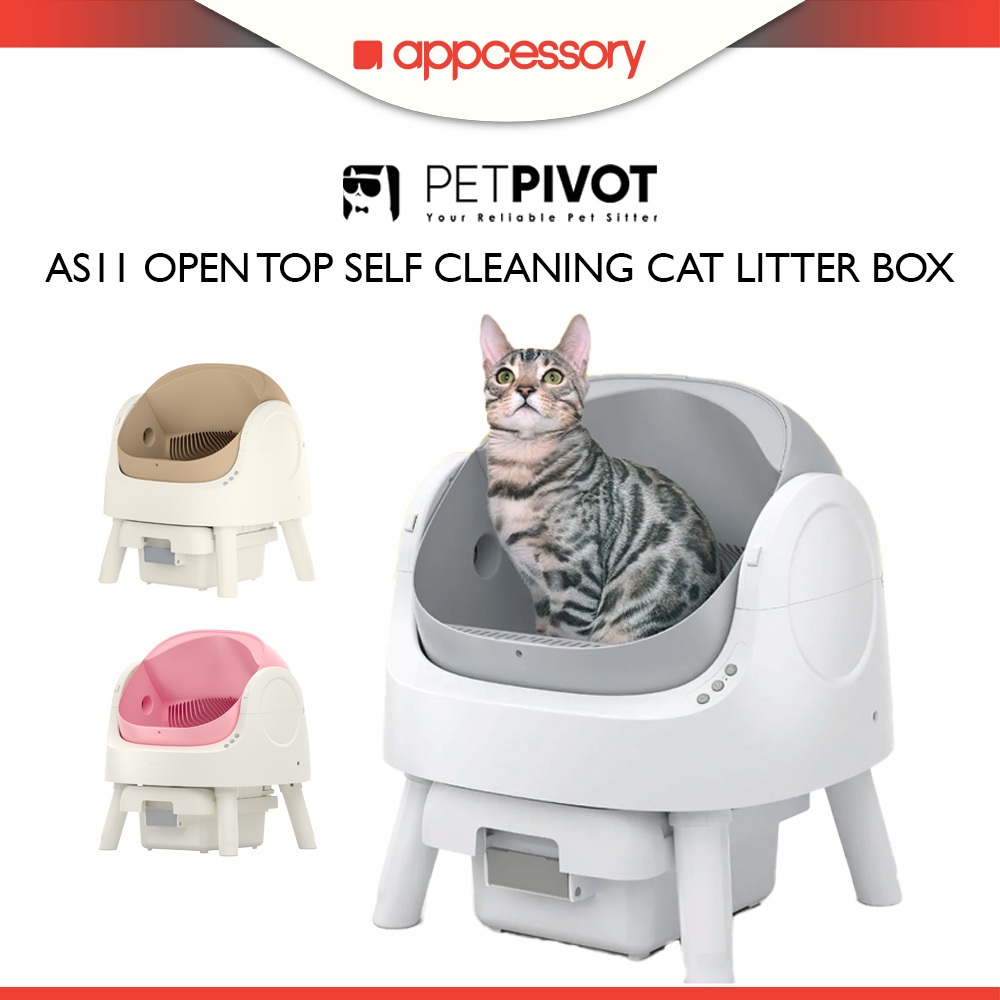 PetPivot AutoScooper 11 Open-Top Self-Cleaning Smart Cat Litter Box ...