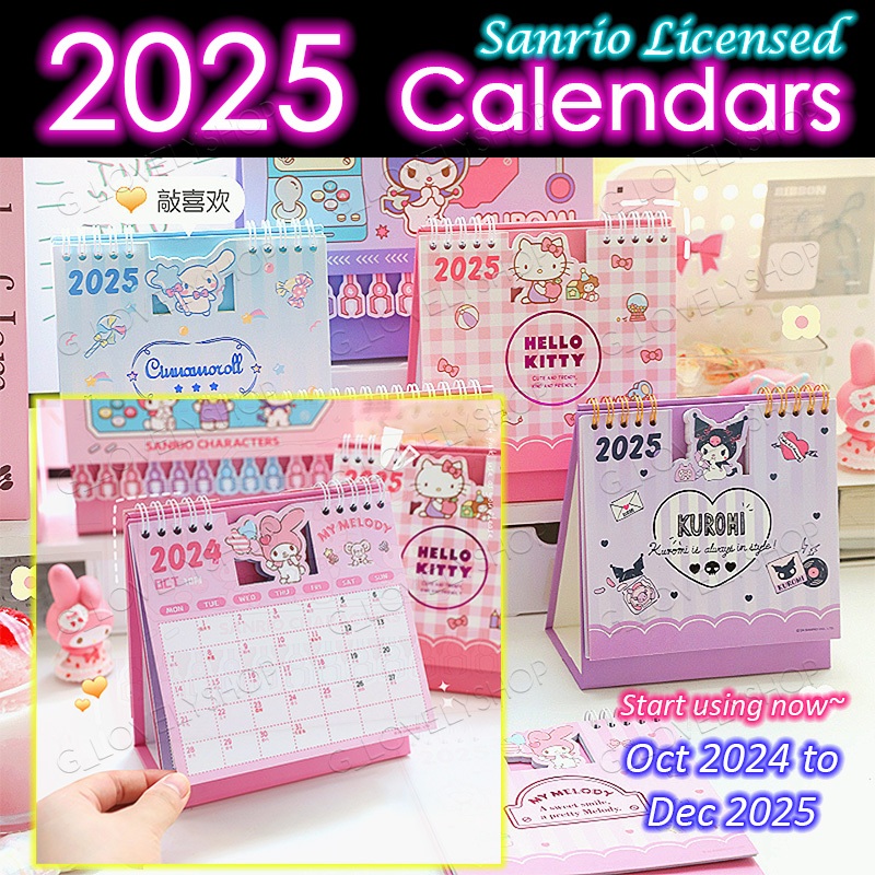 2025 Cute Cartoon Standing Calendar ~ Starts from Oct 2024 to Dec 2025 ...