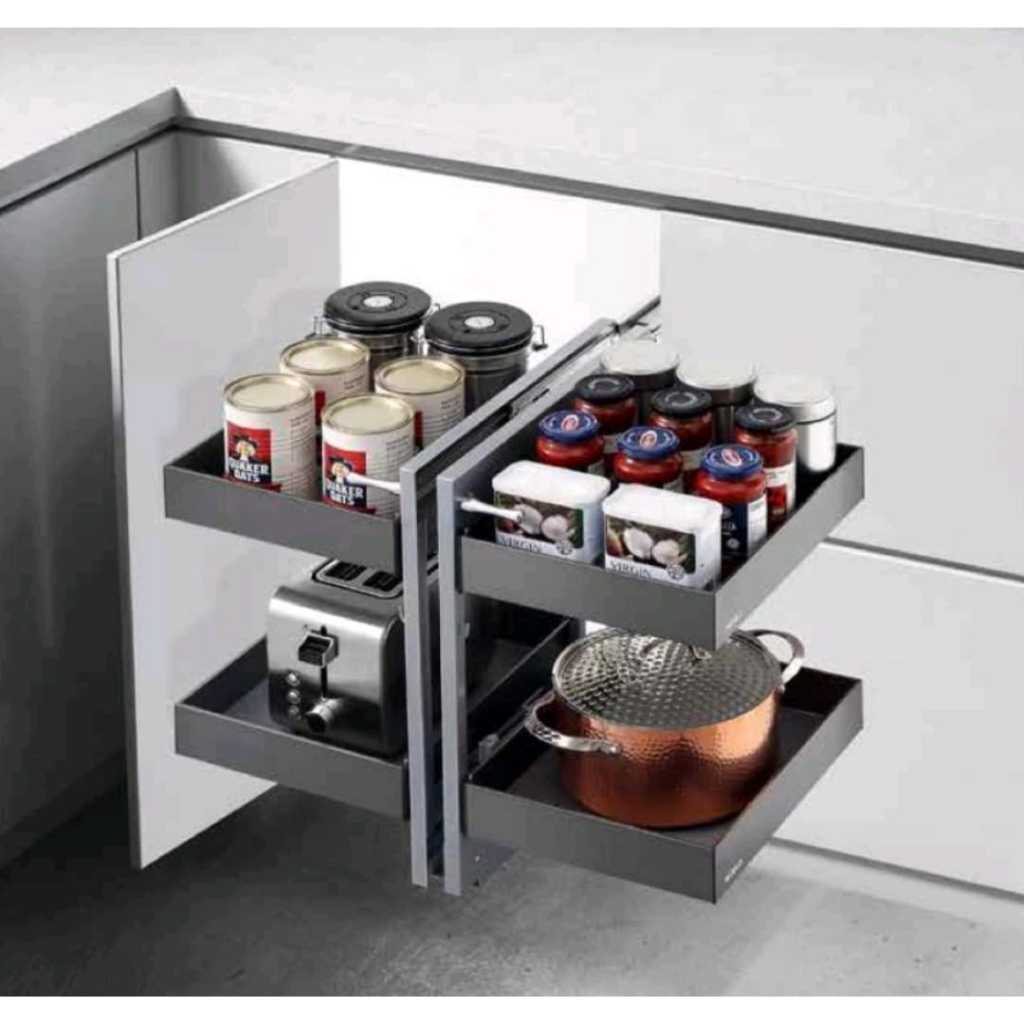 Kitchen Corner Rack system For Kitchen Cabinet | Shopee Singapore