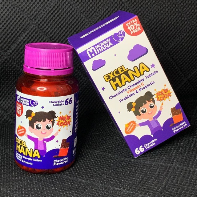 [Emily] MommyHana Excel Hana Chocolate Tablet 60 tablets | Shopee Singapore
