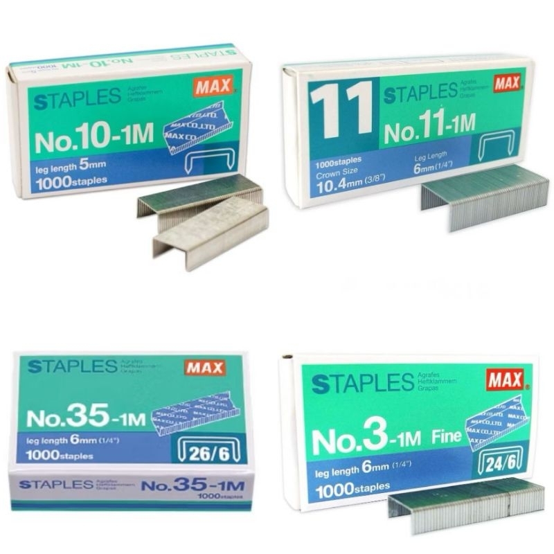 Original MAX No.11-1M Staples / No.10-1M Staples/ No.35-1M Staples/ No ...