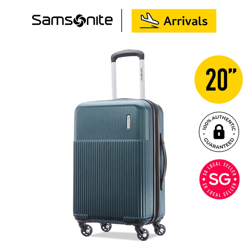 Samsonite Azure Carry On Spinner 55 20 EXP Expandable Hard Case Cabin Size Luggage Deep Teal Shopee Singapore