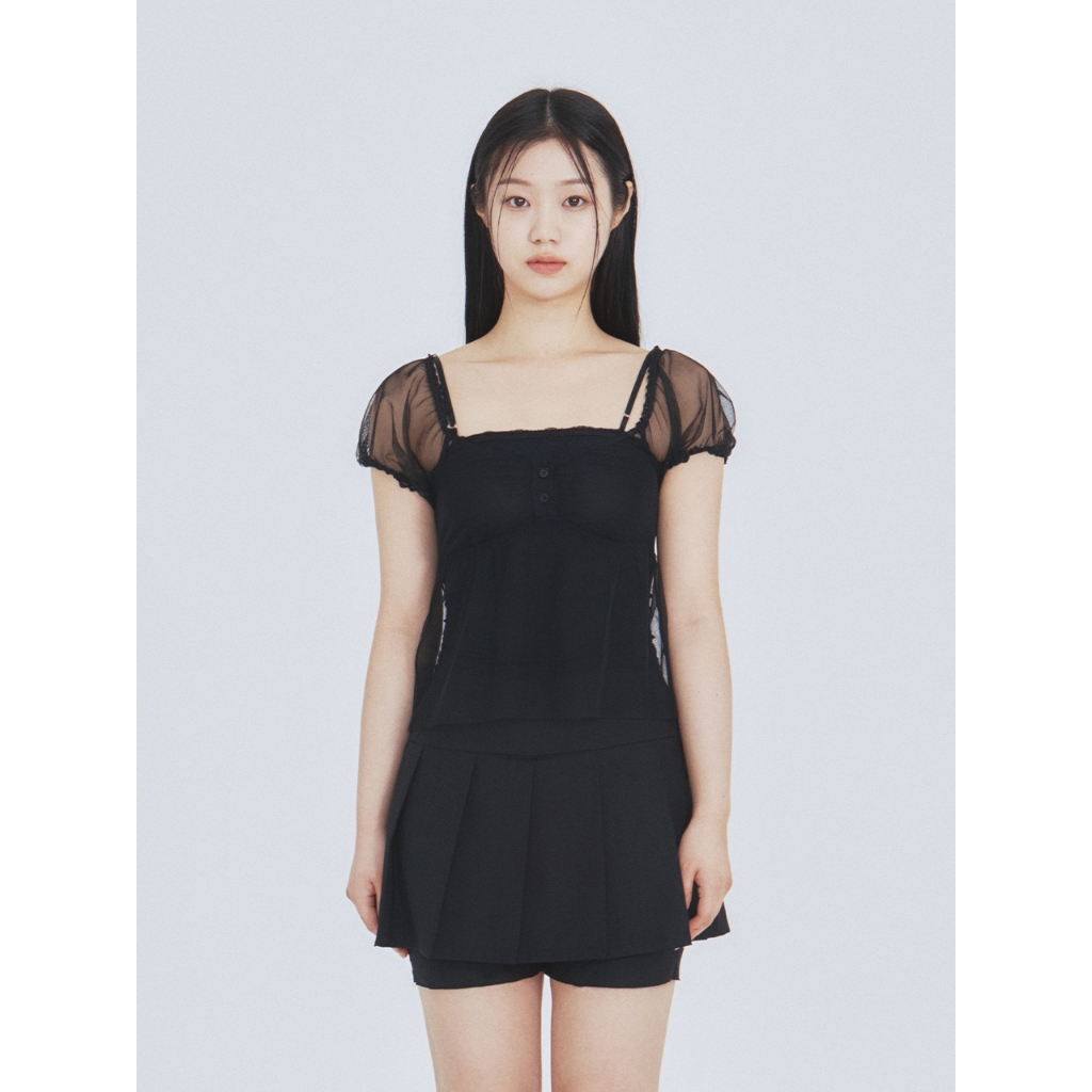 Dana square top set (Black) | Shopee Singapore