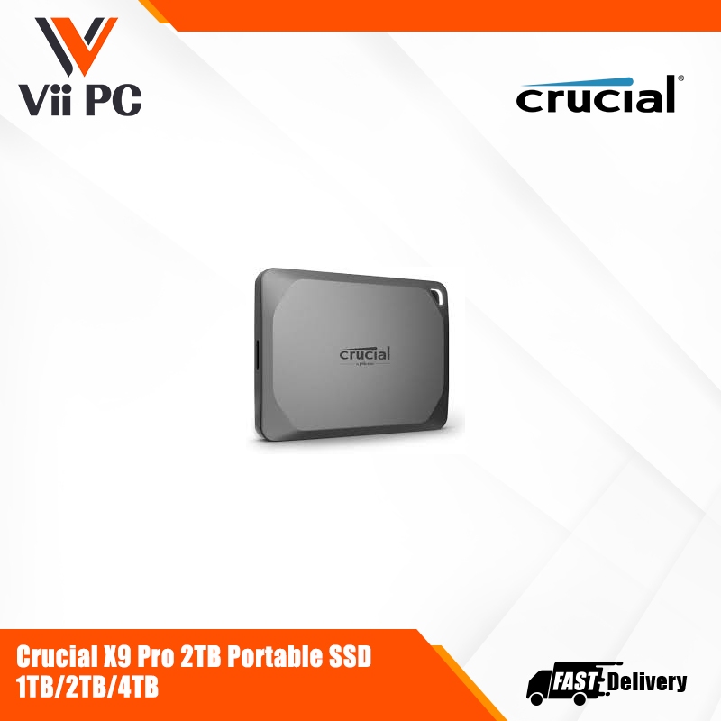 Crucial X9 Pro 1TB/2TB/4TB Portable SSD - Up to 1050MB/s Read and Write ...