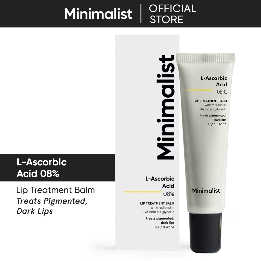 Minimalist 8% L-Ascorbic Acid Lip Brightening Balm for Pigmented, Dark &  Chapped Lips | With Radianskin and Vitamin E | Shopee Singapore