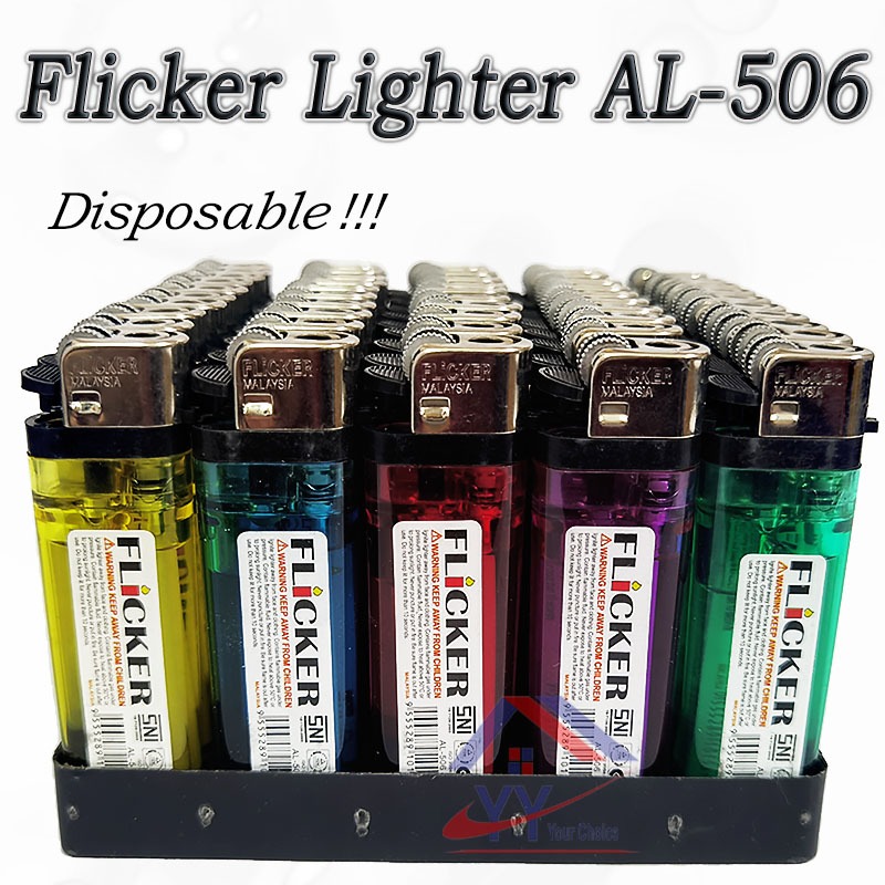 Flicker Lighter AL-506/ Disposable Gas Lighter/Pemetik Api Gas ...