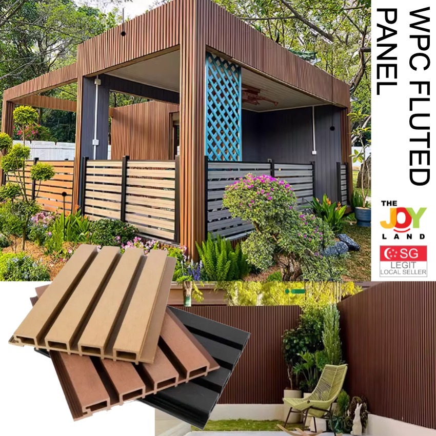 [Local Seller] Premium WPC Fluted Wall Panels Waterproof Indoor Outdoor ...
