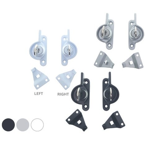 HDB CONDO SLIDING WINDOW LOCK WITH KEY RIGHT/LEFT | BRONZE / WHITE ...