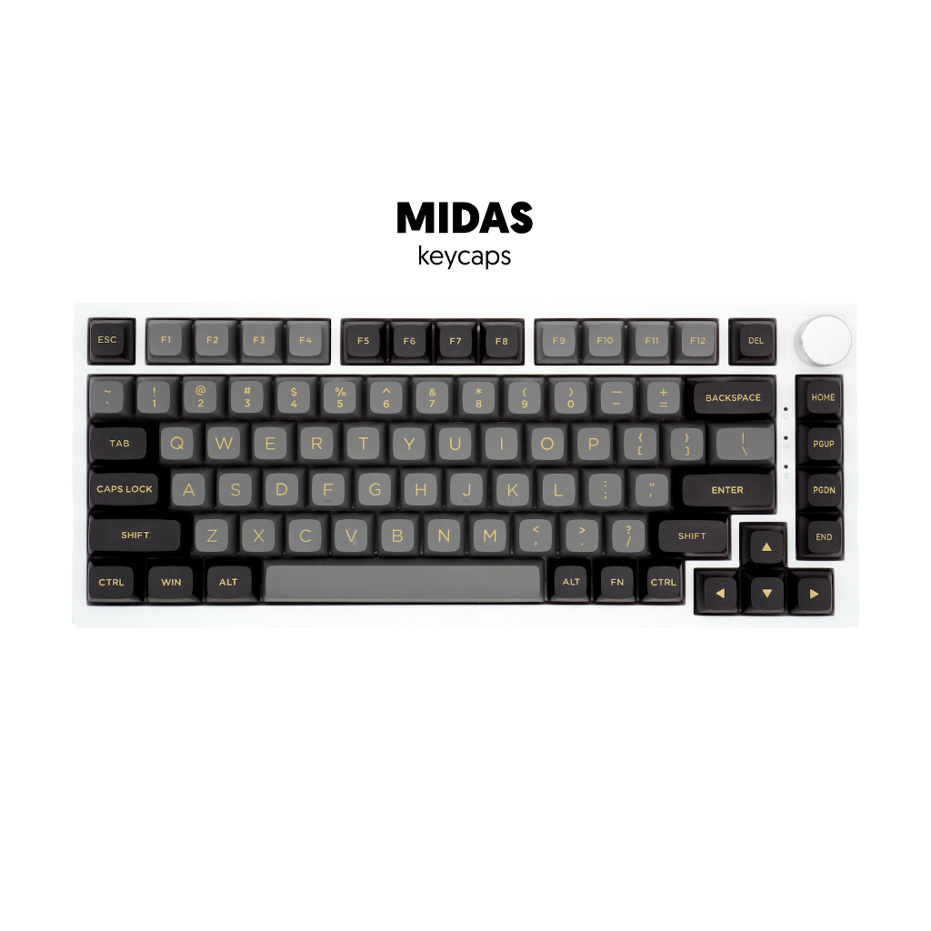 Steed SMK82 WHITE Custom Mechanical Keyboard + Midas Keycaps TRIMode ...