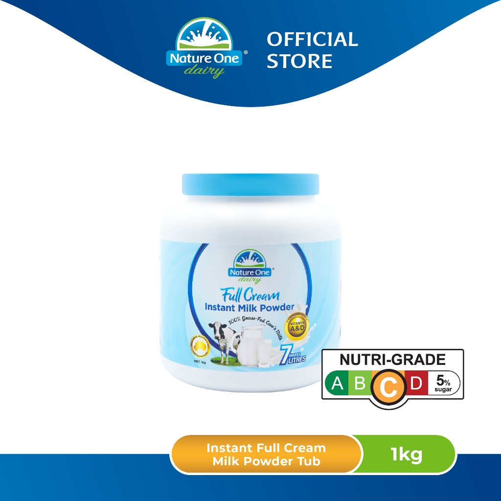 Nature One Dairy Instant Full Cream Milk Powder 1KG TUB | Shopee Singapore