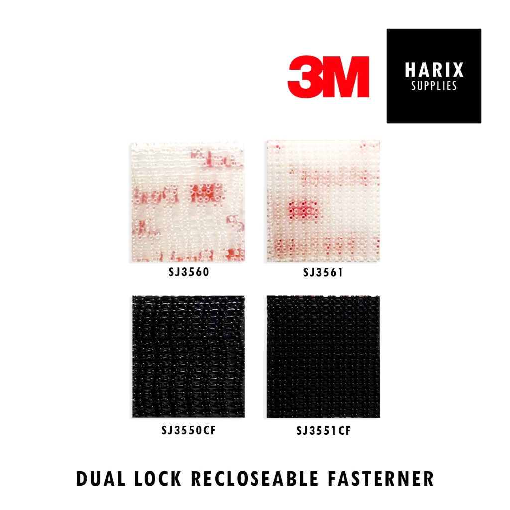 3M Dual Lock Recloseable Fastener Velcro Adhesive Rectangular Tape ...