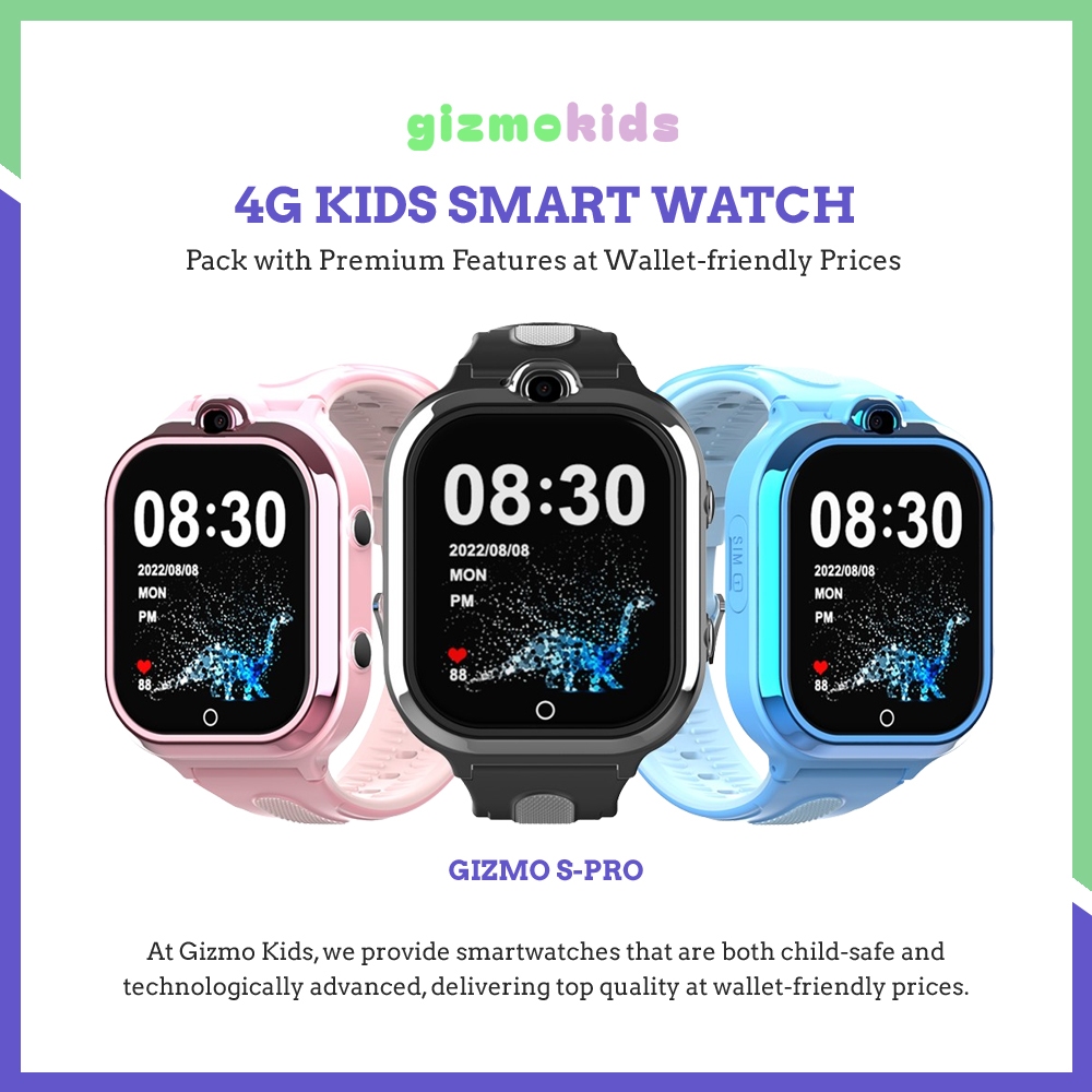 SG Gizmo S Pro Pre 2025 Launch New 4G Kids Smart Watch Android Whatsapp Video Call GPS Tracker Shopee Singapore