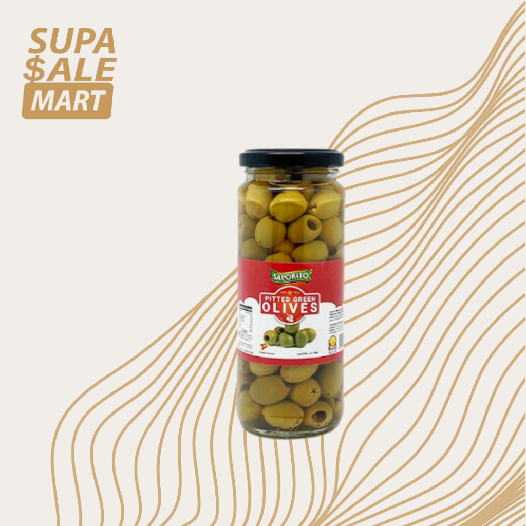 Saporito Pitted Green Olives 340g | Shopee Singapore