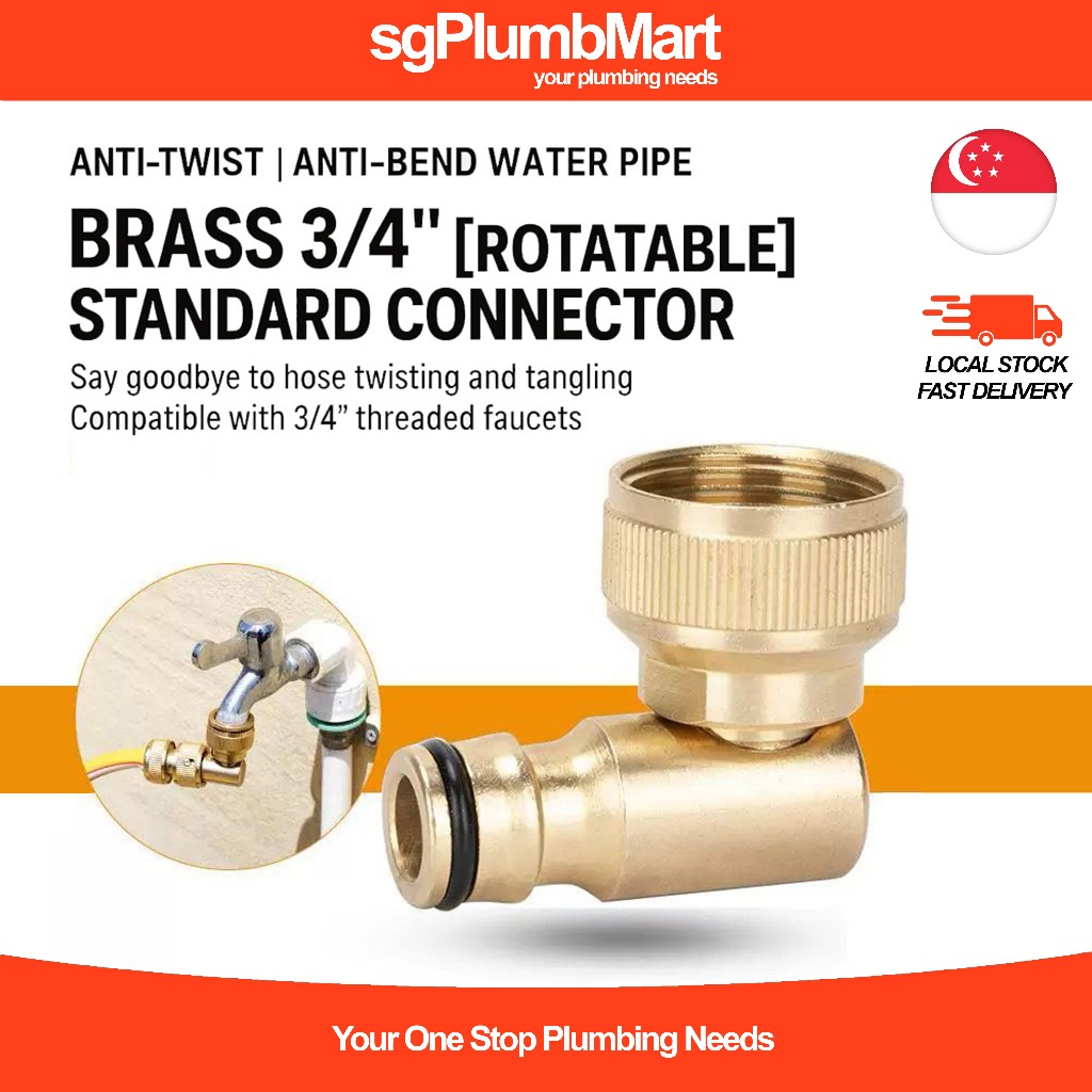 sgPlumbMart Brass 360 Swivel Rotatable Quick Coupling Garden Hose ...