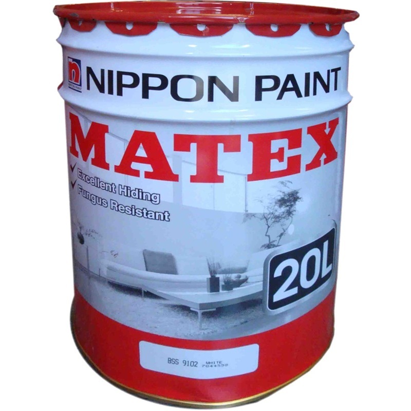 NIPPON Matex Emulsion Paint 20L (9102 White / 9103 Black) | Shopee ...