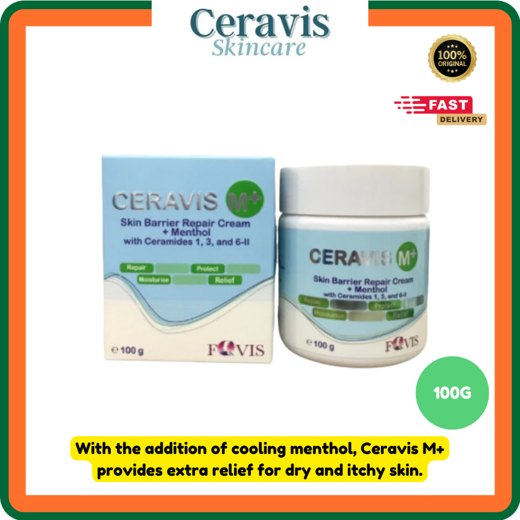 Ceravis M+ Skin Barrier Repair Cream + Menthol with Ceramides | 100G ...