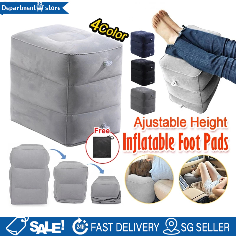 【SG】3 Layers Inflatable Foot Rest Adjustable Height Travel Pillow Leg ...