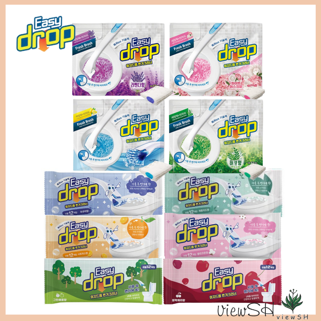 [Easy Drop] Disposable Toilet Brush and Bowl Cleaner Refill Hygienic ...