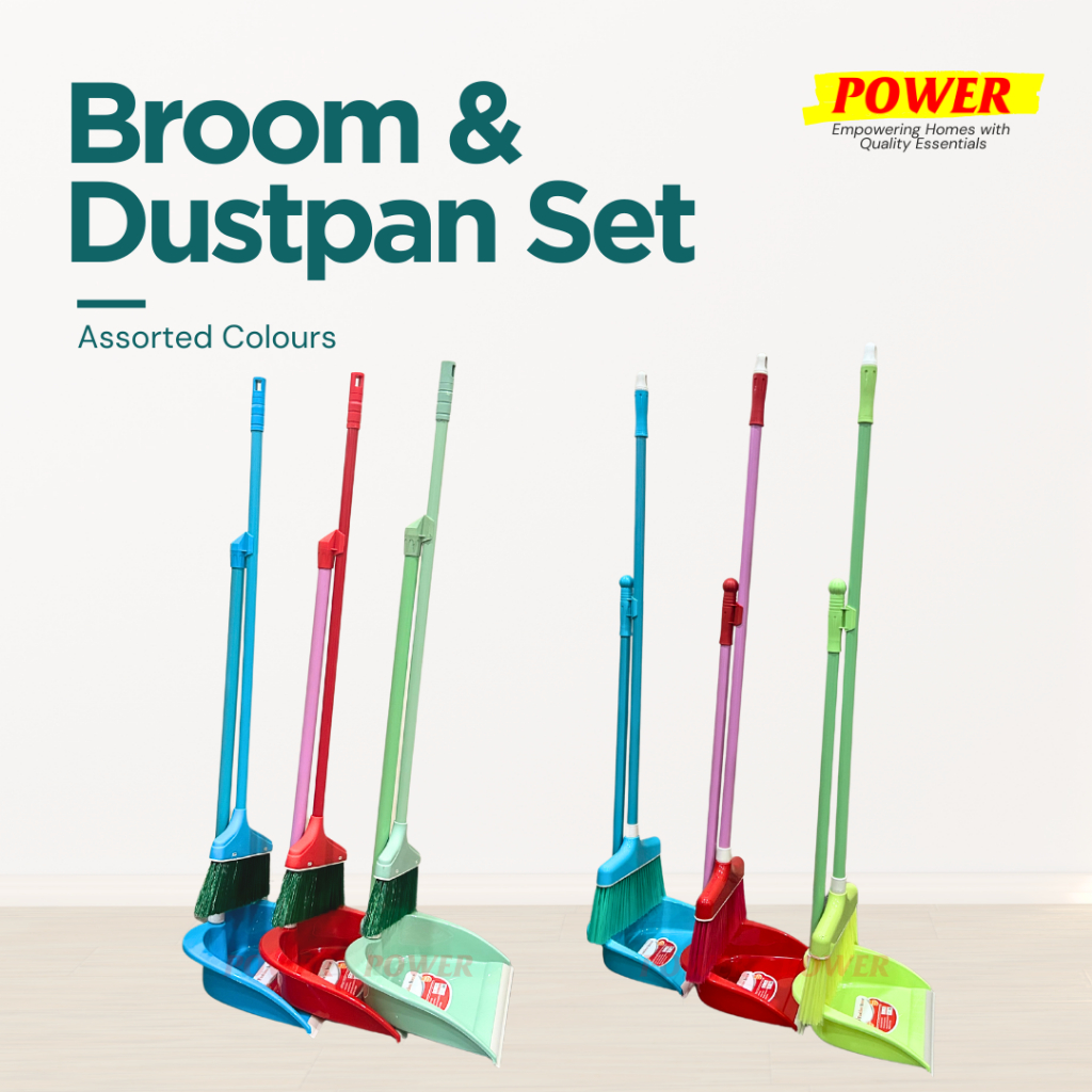Broom and Dustpan Sweep Set Soft Bristles Broom Set | Shopee Singapore