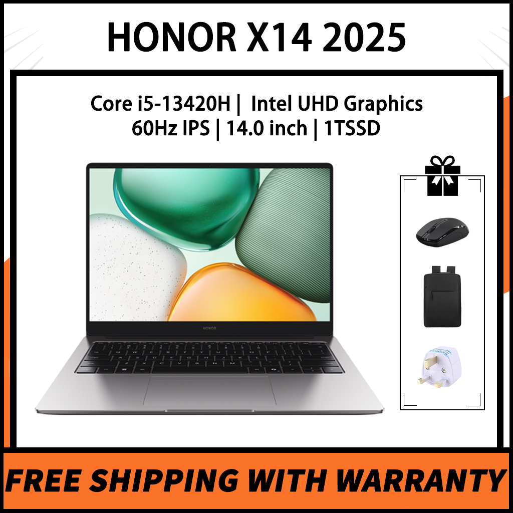 HONOR Laptop X14 2025 Core i5-13420H Intel UHD Graphics 60Hz IPS 14.0 ...