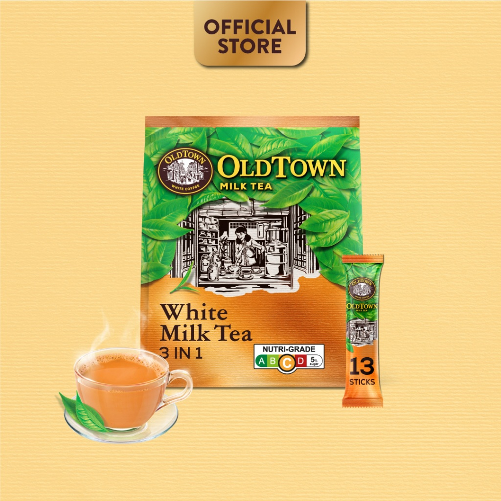 OLDTOWN Instant 3in1 Premix White Milk Tea, 13 Sticks