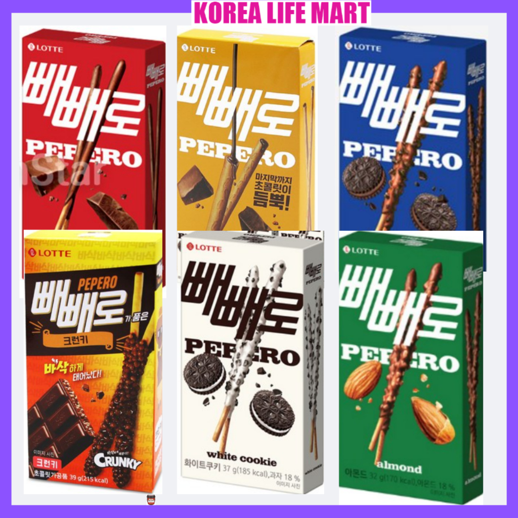 Pepero Collection, 6 Flavors – OriginalㅣChoco-FilledㅣAlmondㅣWhite ...